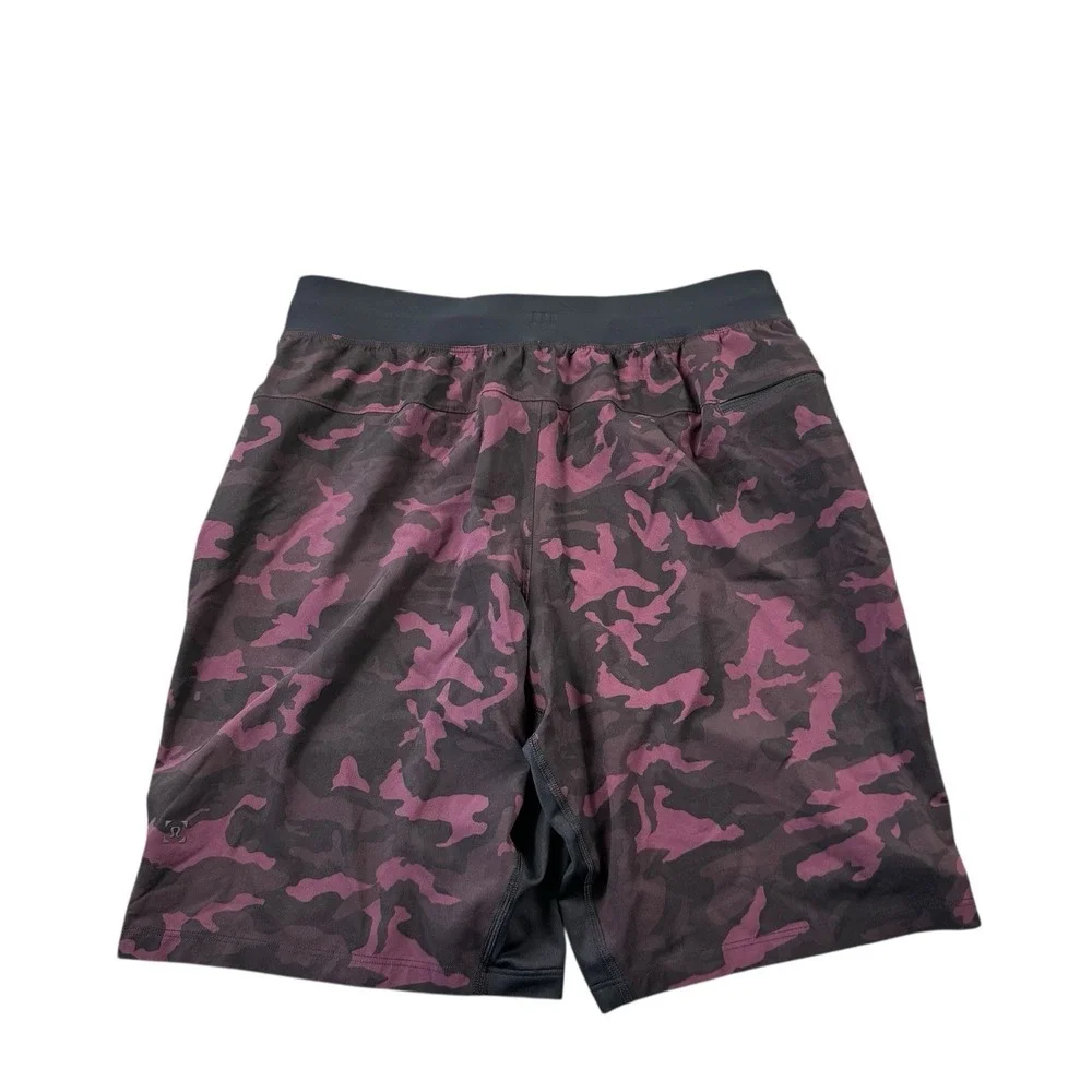 Lululemon Mens THE Short Maroon Camo Performance Athletic Gym Shorts Size Medium